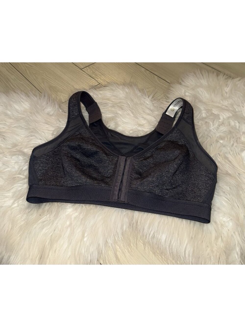 DELIMIRA W811S Womens Firm Support Bra Front Close Posture Wire Free 36C Gray